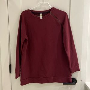 lol side shoulder zip sweater